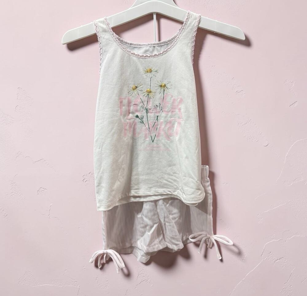 Art Class Pajamas Girls Size Medium 8 Flower Market 2pc Set Shorts Tank NEW
